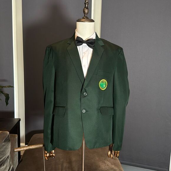Men’s Green Tournament Golf Blazer Sport Coat 2 Button Notch Lapel Size 2XL NEW - Picture 1 of 13